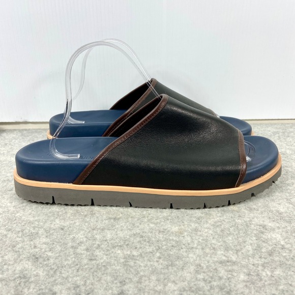 Donald Pliner Brody Slide Sandal Dark Brown Leather‎ Mens 10 - Picture 1 of 8